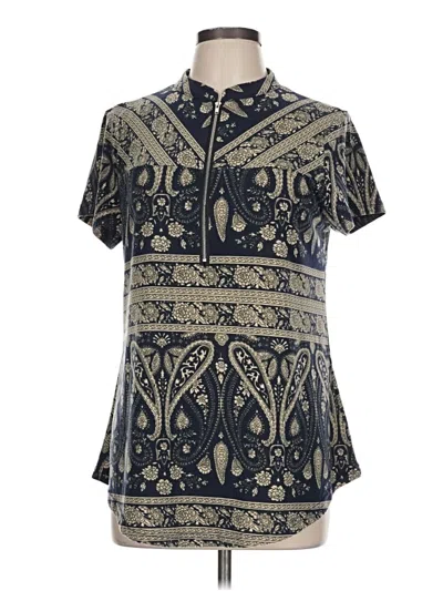 Pre-owned Assorted Brands Short Sleeve Blouse In Blue