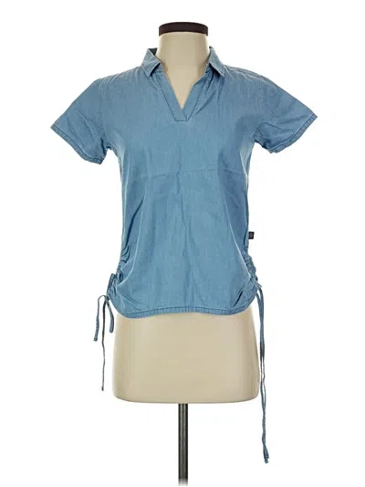 Pre-owned Assorted Brands Short Sleeve Blouse In Blue