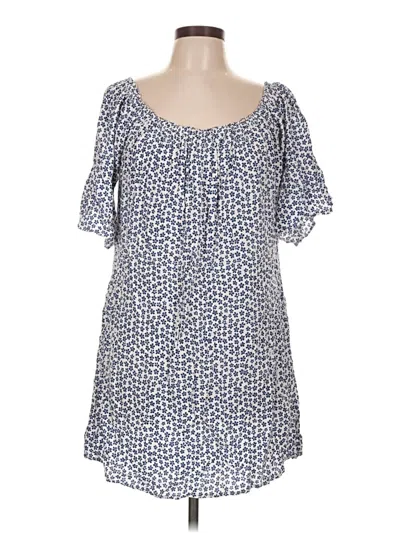 Pre-owned Assorted Brands Short Sleeve Blouse In Blue