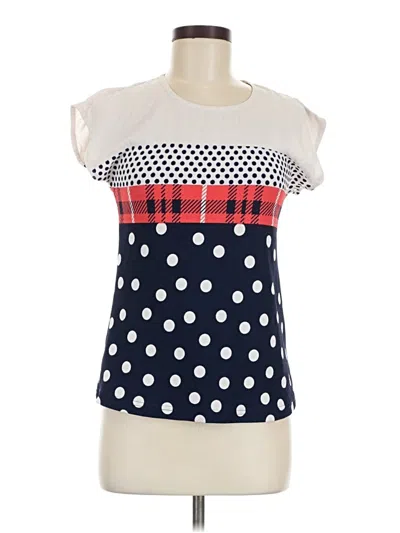 Pre-owned Assorted Brands Short Sleeve Blouse In Blue