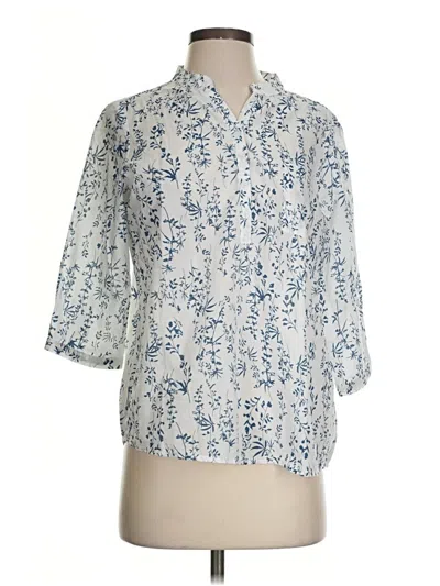 Pre-owned Assorted Brands Short Sleeve Blouse In Blue