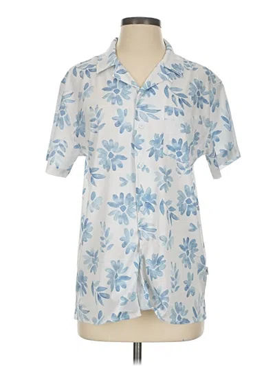 Pre-owned Assorted Brands Short Sleeve Blouse In Blue