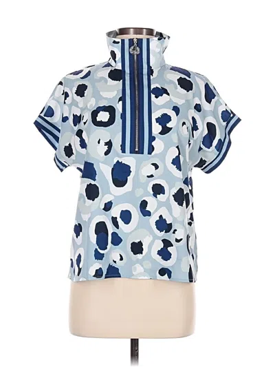 Pre-owned Assorted Brands Short Sleeve Blouse In Blue