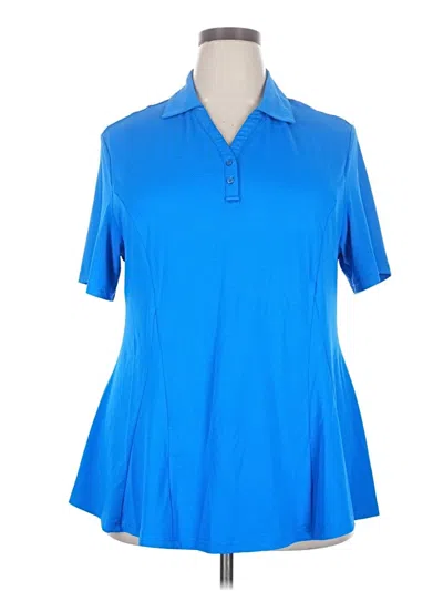 Pre-owned Assorted Brands Short Sleeve Blouse In Blue