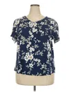 Assorted Brands Short Sleeve Blouse In Blue