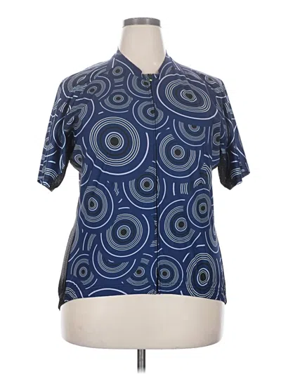 Pre-owned Assorted Brands Short Sleeve Blouse In Blue