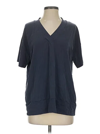 Pre-owned Assorted Brands Short Sleeve Blouse In Blue