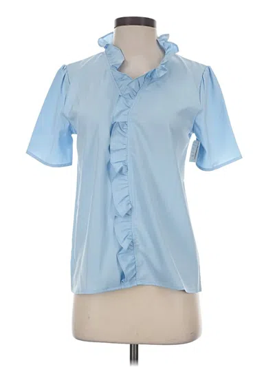 Assorted Brands Short Sleeve Blouse In Blue