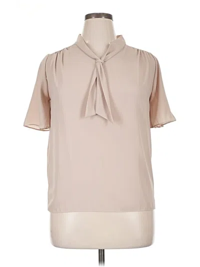 Pre-owned Assorted Brands Short Sleeve Blouse In Brown