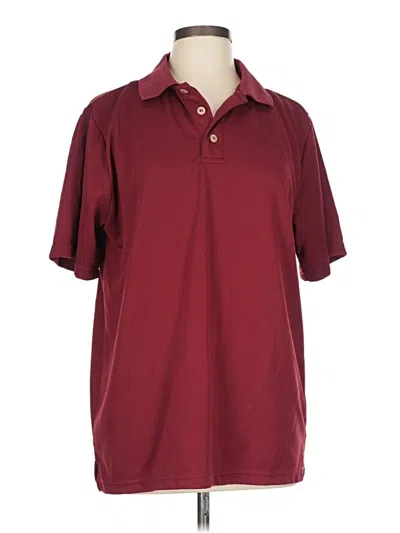 Pre-owned Assorted Brands Short Sleeve Blouse In Burgundy