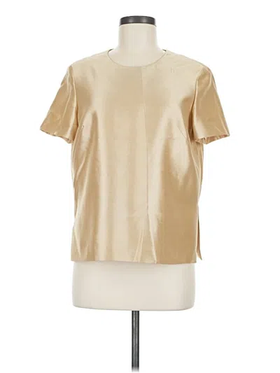 Pre-owned Assorted Brands Short Sleeve Blouse In Gold