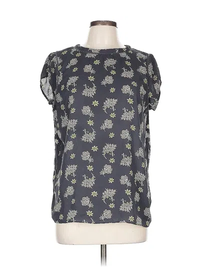Pre-owned Assorted Brands Short Sleeve Blouse In Gray
