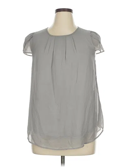 Pre-owned Assorted Brands Short Sleeve Blouse In Gray