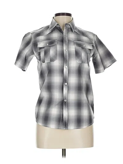 Pre-owned Assorted Brands Short Sleeve Blouse In Gray