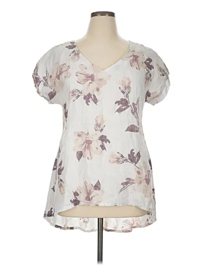 Pre-owned Assorted Brands Short Sleeve Blouse In Gray