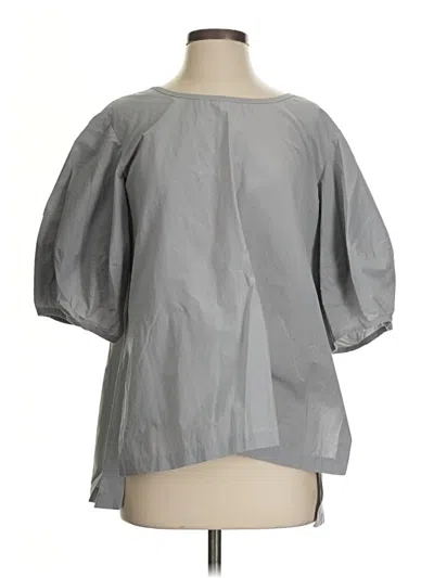 Pre-owned Assorted Brands Short Sleeve Blouse In Gray