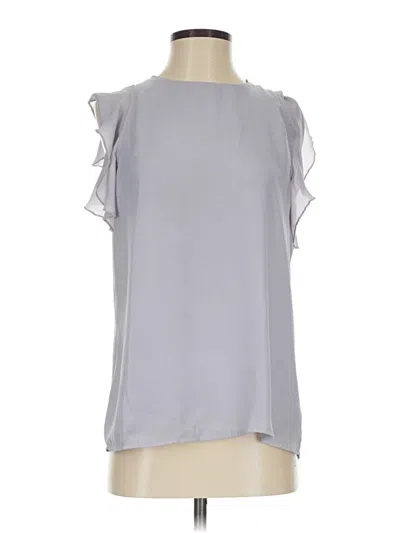 Pre-owned Assorted Brands Short Sleeve Blouse In Gray