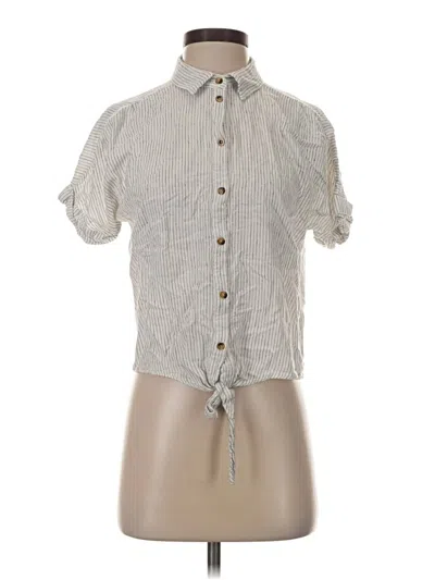 Pre-owned Assorted Brands Short Sleeve Blouse In Gray