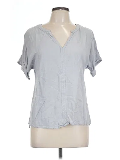 Pre-owned Assorted Brands Short Sleeve Blouse In Gray