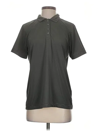 Pre-owned Assorted Brands Short Sleeve Blouse In Gray