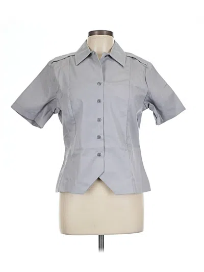 Pre-owned Assorted Brands Short Sleeve Blouse In Gray