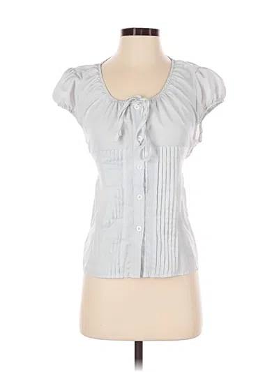Pre-owned Assorted Brands Short Sleeve Blouse In Gray