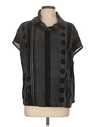 Pre-owned Assorted Brands Short Sleeve Blouse In Gray