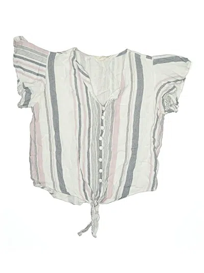 Pre-owned Assorted Brands Kids' Short Sleeve Blouse In Gray