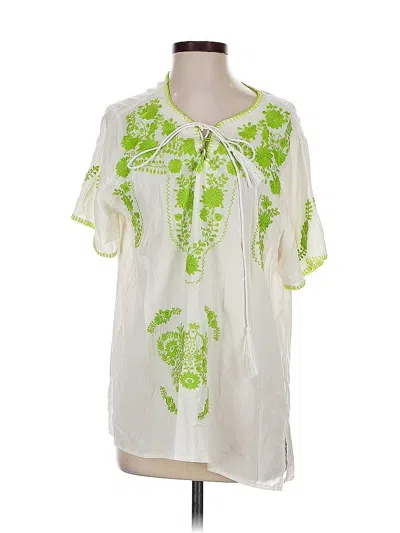 Pre-owned Assorted Brands Short Sleeve Blouse In Green