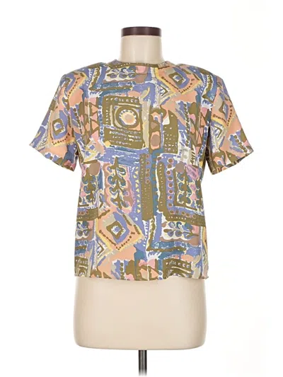 Pre-owned Assorted Brands Short Sleeve Blouse In Green