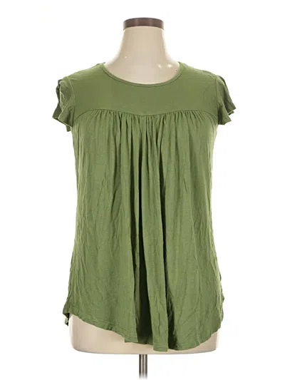 Pre-owned Assorted Brands Short Sleeve Blouse In Green