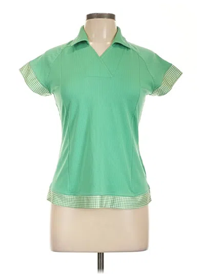 Pre-owned Assorted Brands Short Sleeve Blouse In Green