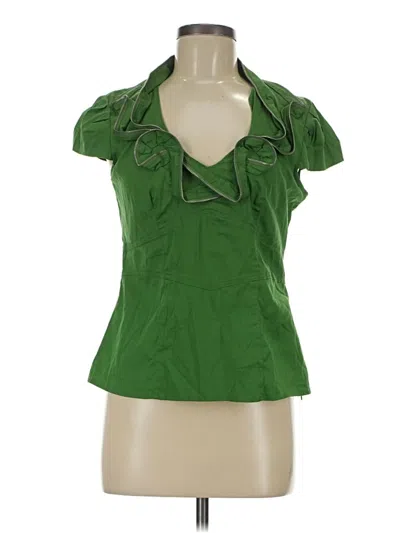 Pre-owned Assorted Brands Short Sleeve Blouse In Green