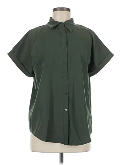 Assorted Brands Short Sleeve Blouse In Green