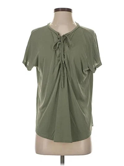 Pre-owned Assorted Brands Short Sleeve Blouse In Green