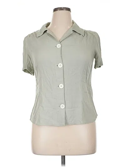 Pre-owned Assorted Brands Short Sleeve Blouse In Green