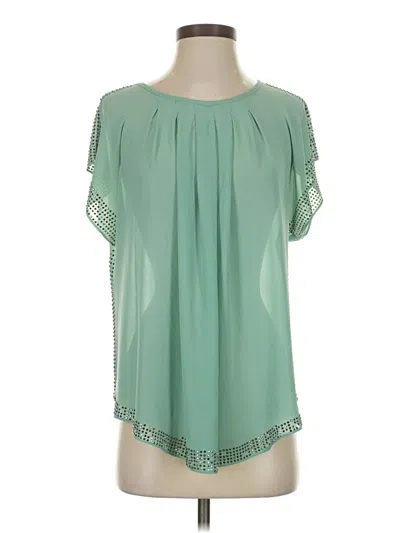 Pre-owned Assorted Brands Short Sleeve Blouse In Green