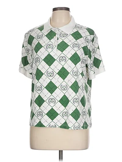 Pre-owned Assorted Brands Short Sleeve Blouse In Green
