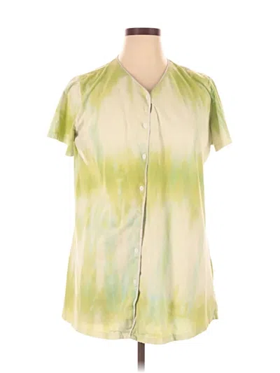 Pre-owned Assorted Brands Short Sleeve Blouse In Green