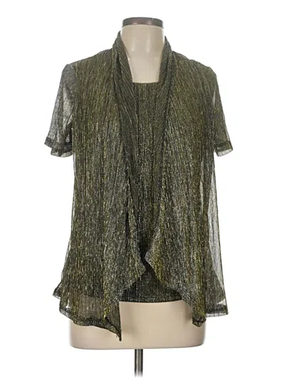 Pre-owned Assorted Brands Short Sleeve Blouse In Green