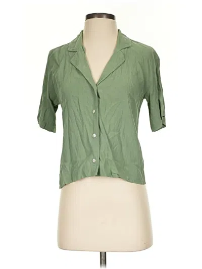Pre-owned Assorted Brands Short Sleeve Blouse In Green