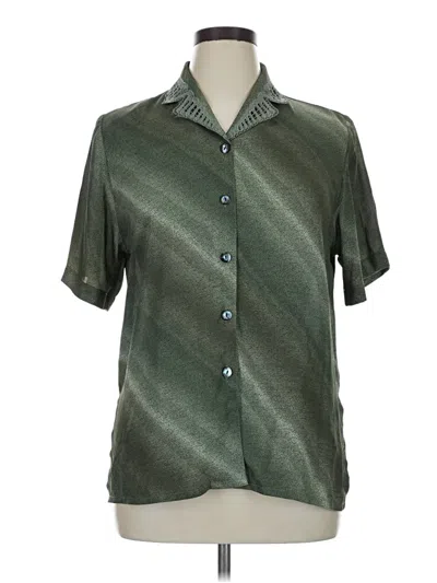 Pre-owned Assorted Brands Short Sleeve Blouse In Green