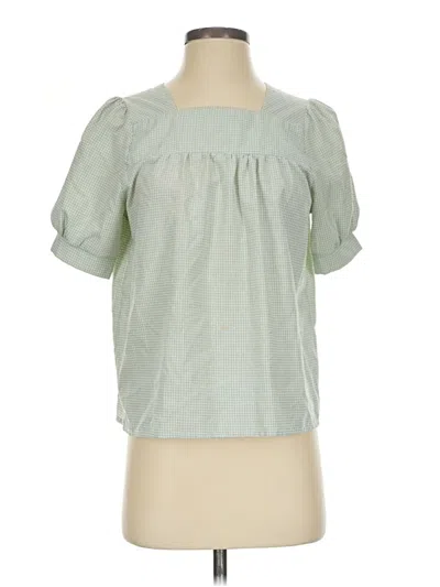 Pre-owned Assorted Brands Short Sleeve Blouse In Green