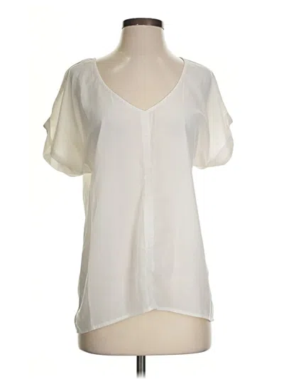 Pre-owned Assorted Brands Short Sleeve Blouse In Ivory