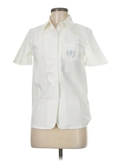 Pre-owned Assorted Brands Short Sleeve Blouse In Ivory