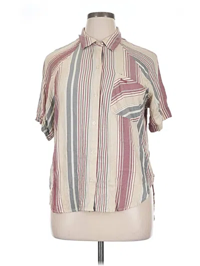 Pre-owned Assorted Brands Short Sleeve Blouse In Ivory
