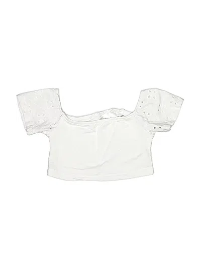 Pre-owned Assorted Brands Kids' Short Sleeve Blouse In Ivory