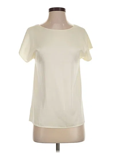 Pre-owned Assorted Brands Short Sleeve Blouse In Ivory