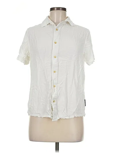 Pre-owned Assorted Brands Short Sleeve Blouse In Ivory