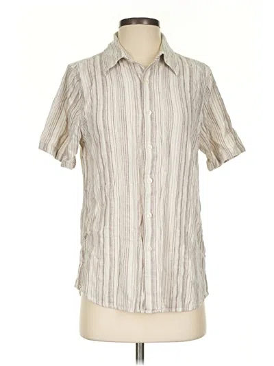 Pre-owned Assorted Brands Short Sleeve Blouse In Ivory